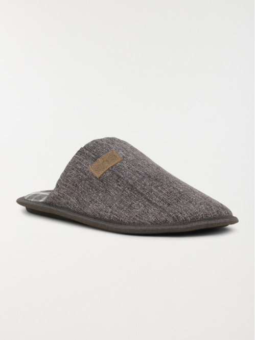 Pantoufle coloris gris...