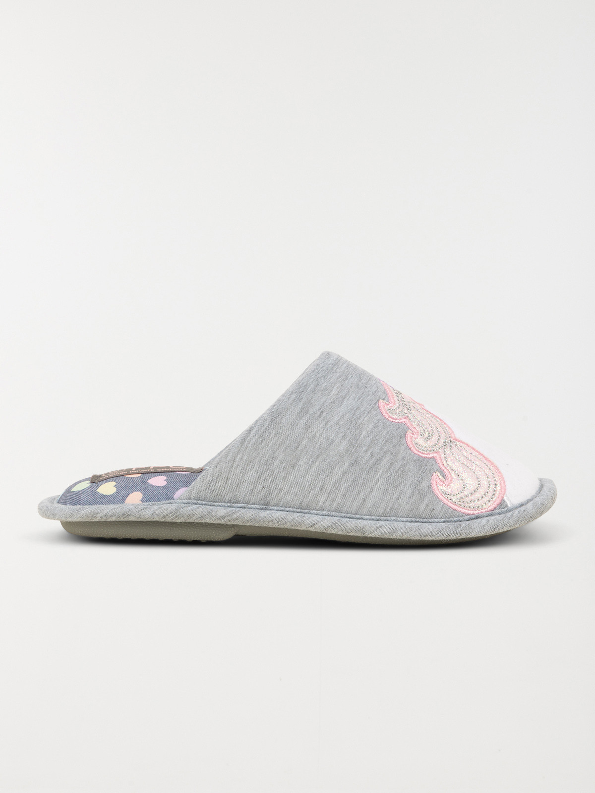 Chaussons gris licorne fille (31-35)