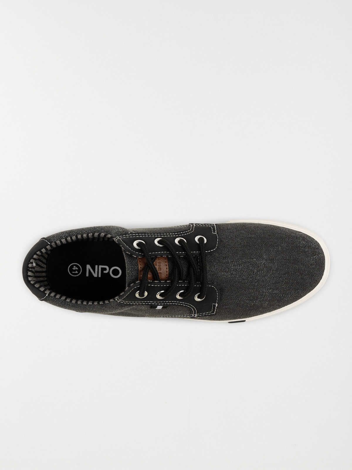 Tennis en toile noire homme (40-45)