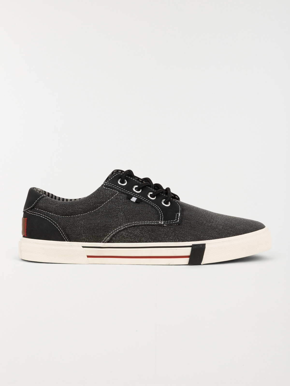 Tennis en toile noire homme (40-45)