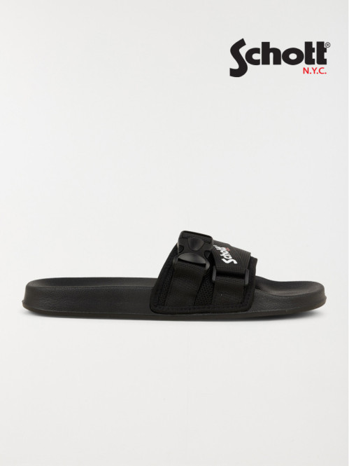 Claquettes SCHOTT noires homme (40-46)