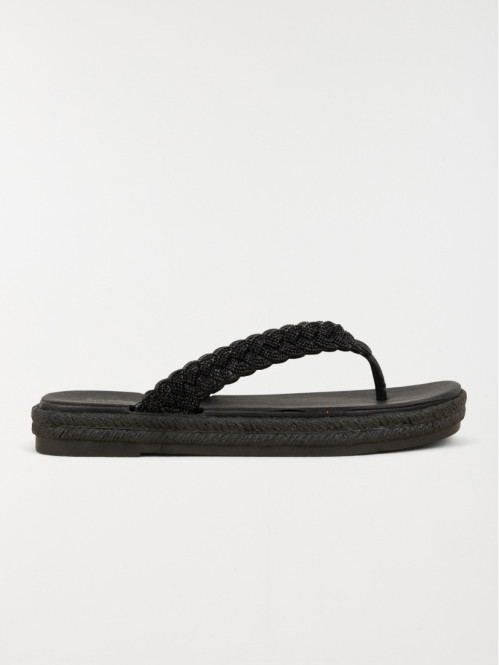 Tong coloris noir femme (36-41)