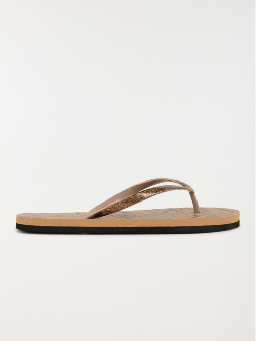 Tong coloris marron femme...