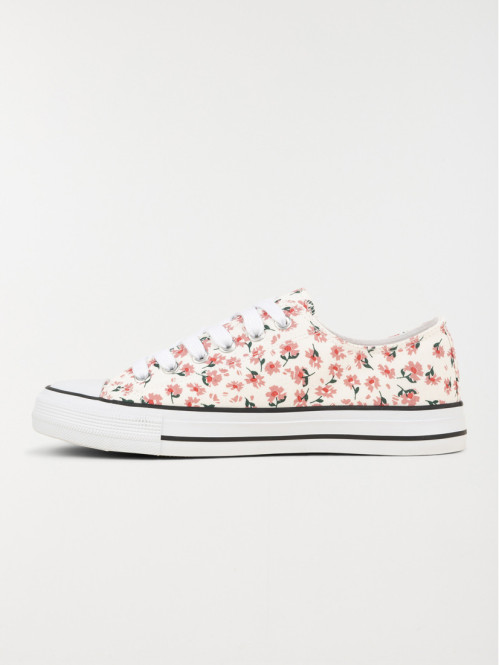 Tennis toile fleuri femme (36-41)
