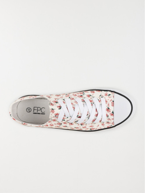 Tennis toile fleuri femme (36-41)