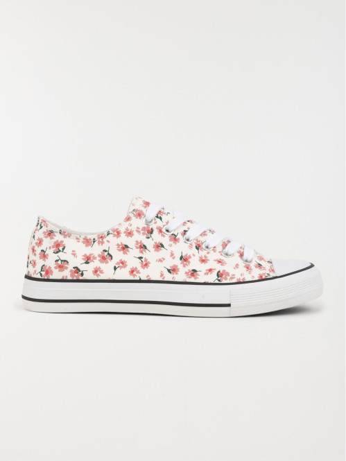 Tennis toile fleuri femme...