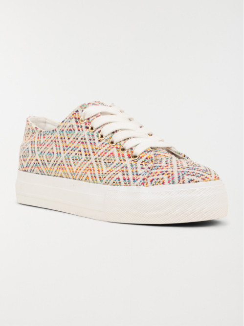 Basket toile multicolore...