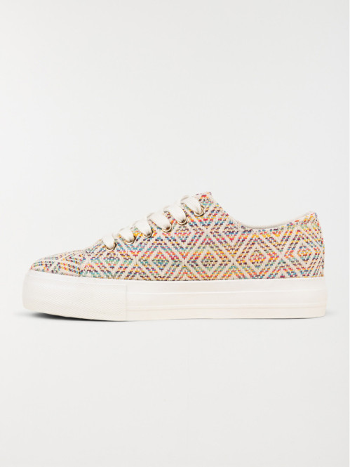 Basket toile multicolore...