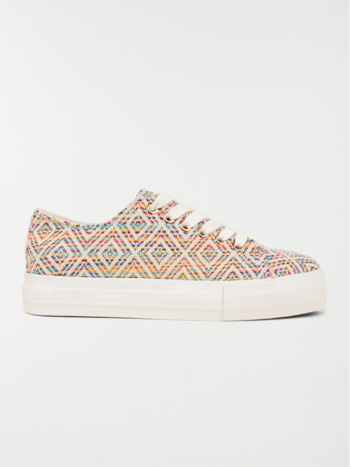 Basket toile multicolore...