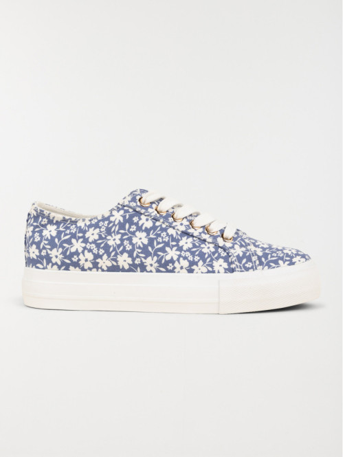 Basket toile fleurie femme (36-41)
