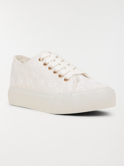 Tennis en toile brodée...