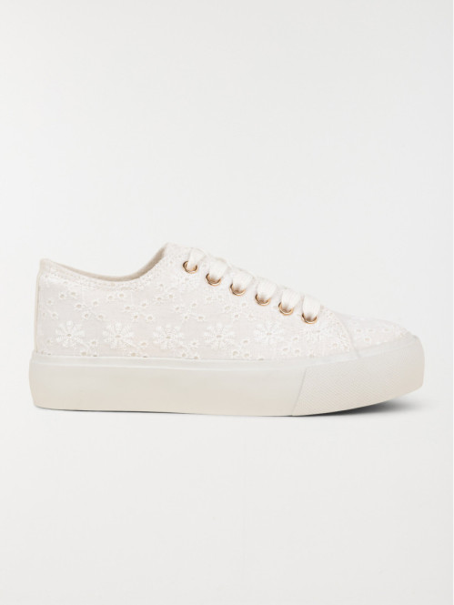Tennis en toile brodée fille (31-35)