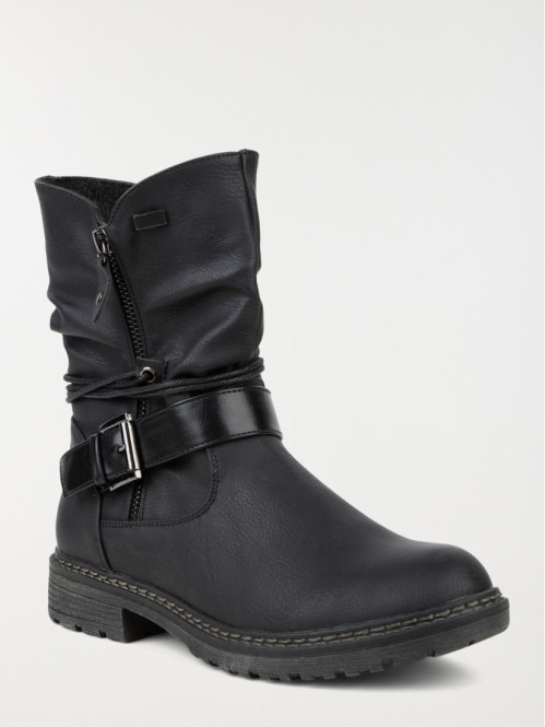 Bottines coloris noir femme (36-41) Bottines coloris noir femme (36-41)