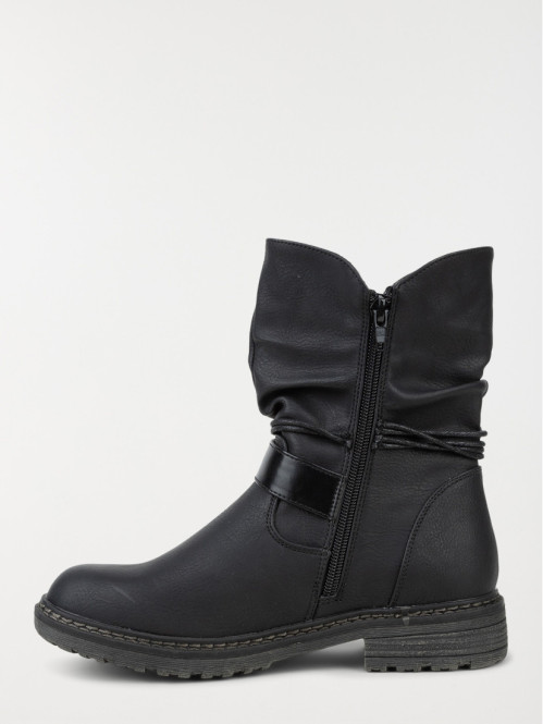 Bottines coloris noir femme (36-41) Bottines coloris noir femme (36-41)