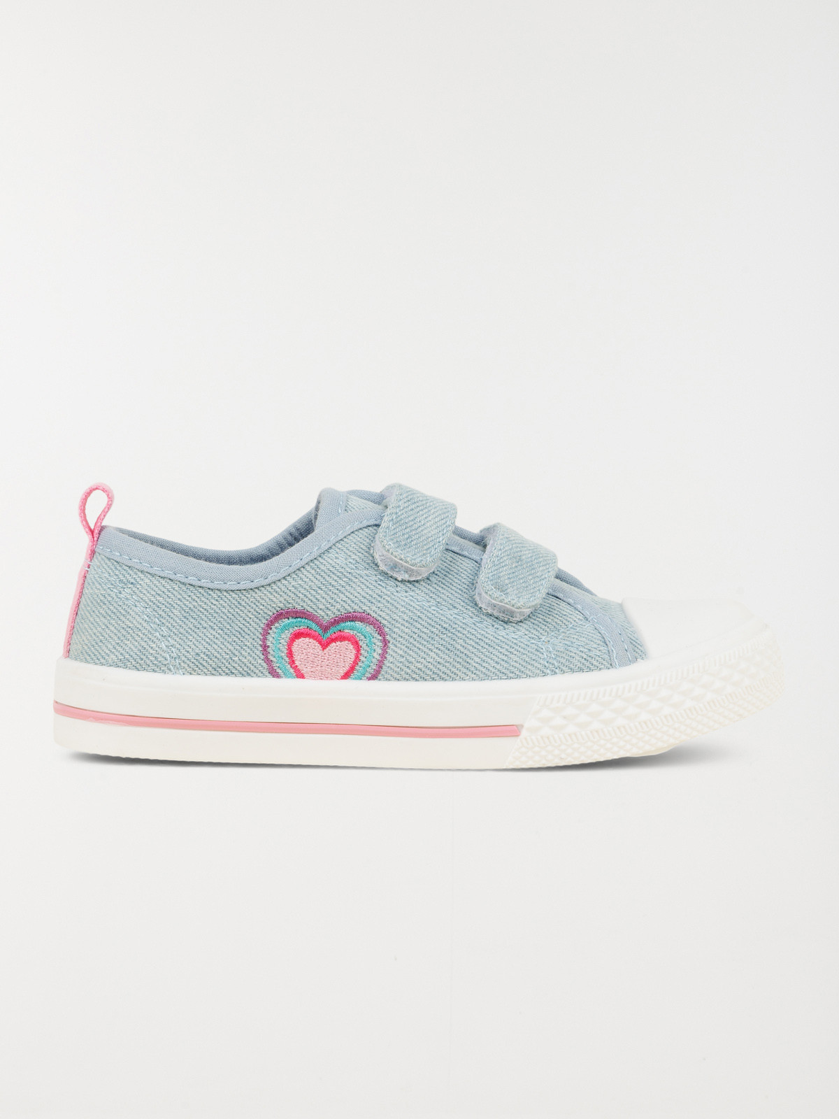 Tennis toile coeur fille (24-30)
