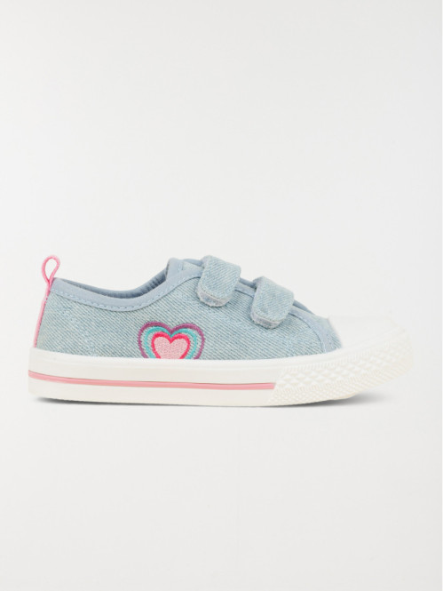 Tennis toile coeur fille...