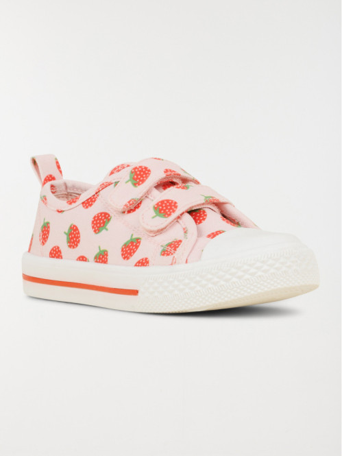 Tennis toile fraise fille (24-30) Tennis toile fraise fille (24-30)