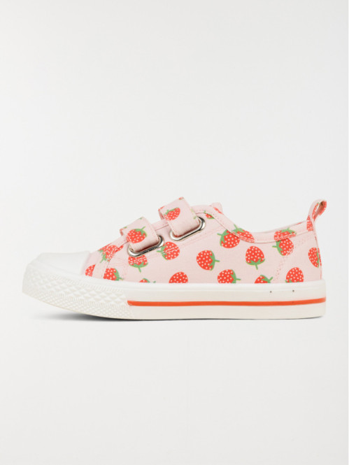 Tennis toile fraise fille (24-30) Tennis toile fraise fille (24-30)
