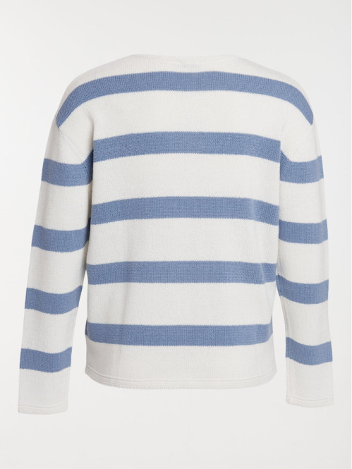 Pull rayé grande taille femme