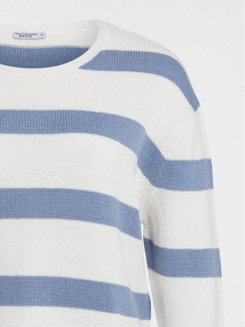 Pull rayé grande taille femme