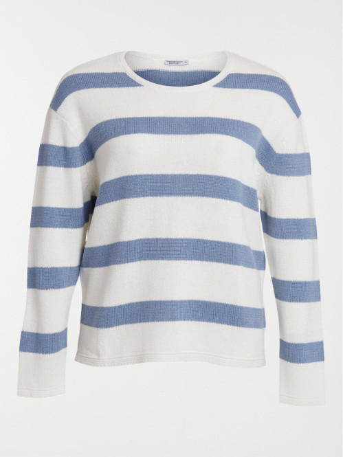 Pull rayé grande taille femme