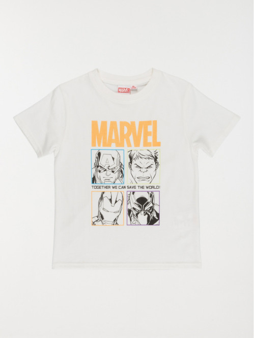 Tee-shirt garçon Marvel écru (3-12A)