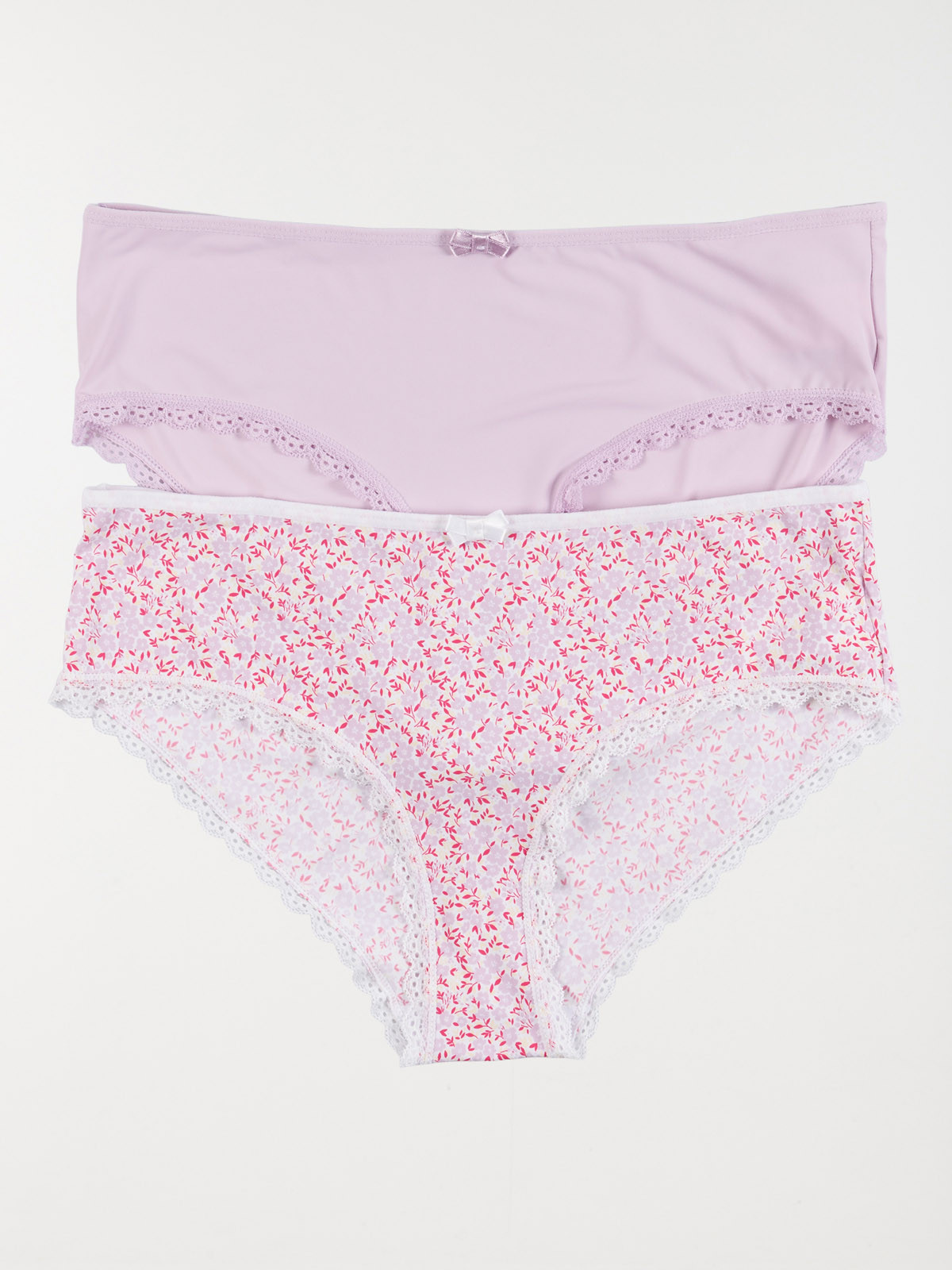 Lot de 2 shorties lilas femme (S-XL)