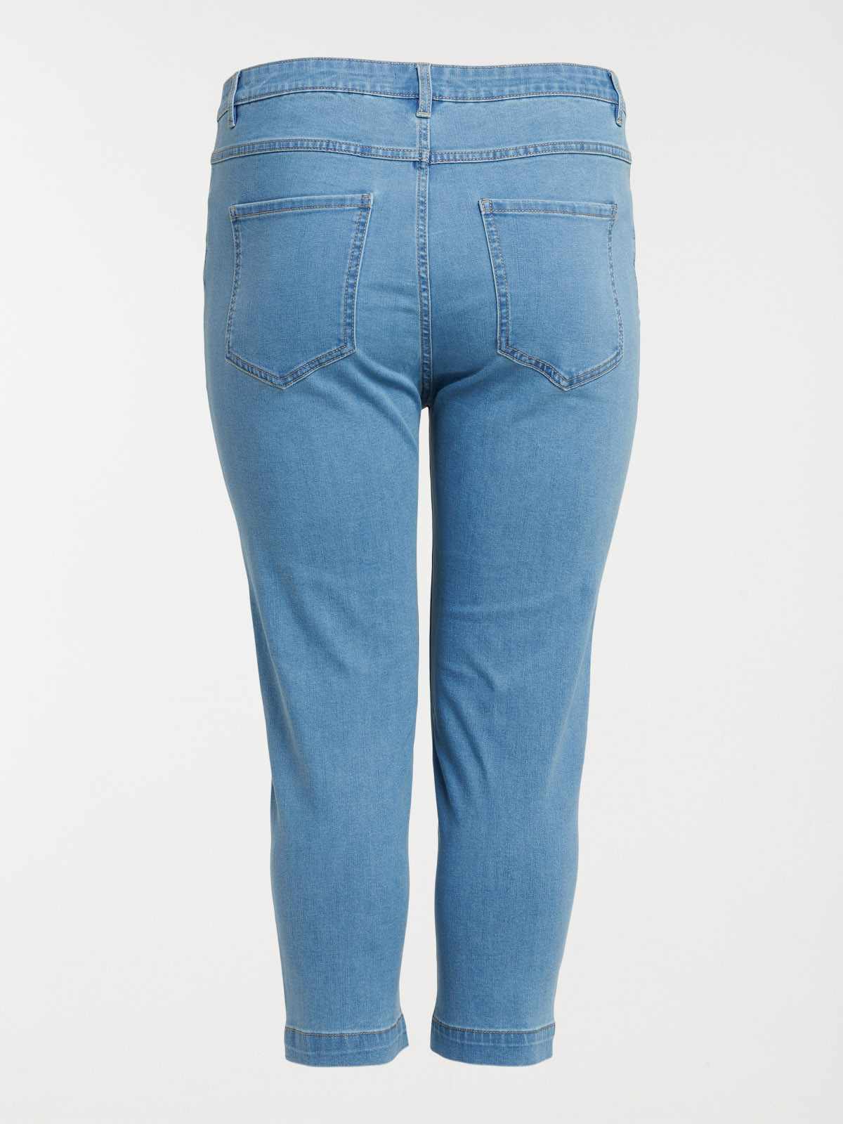 Pantacourt en jean grande taille femme