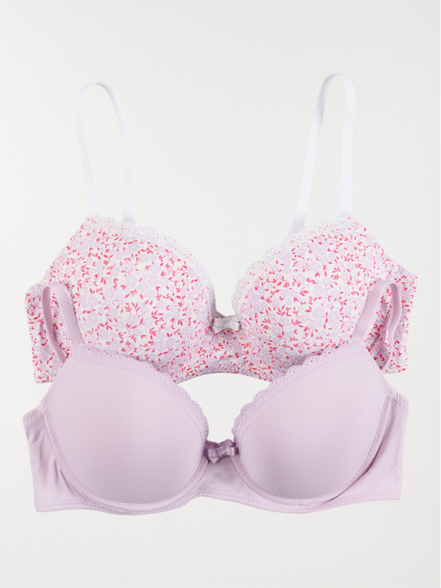Lot de 2 soutiens-gorge femme (85B-95E)