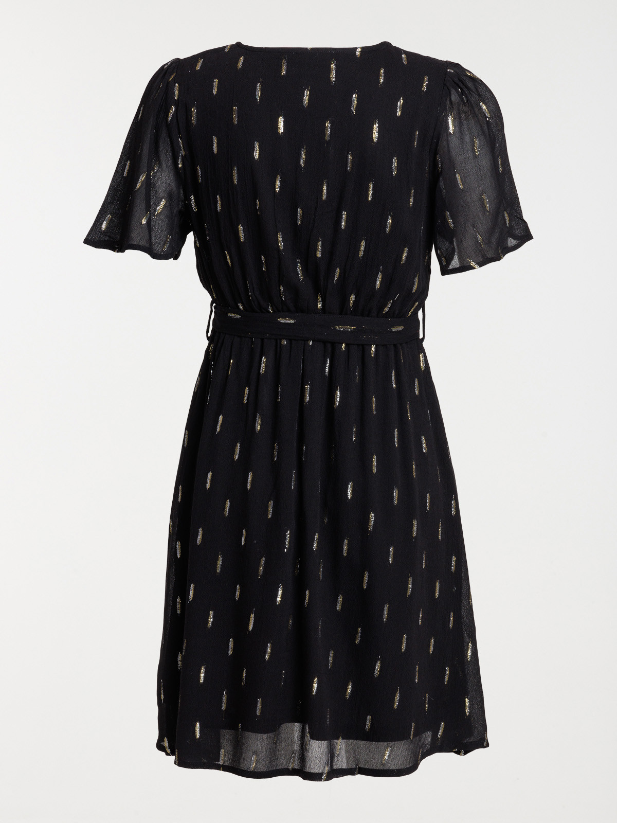 Robe noire ceinturée femme