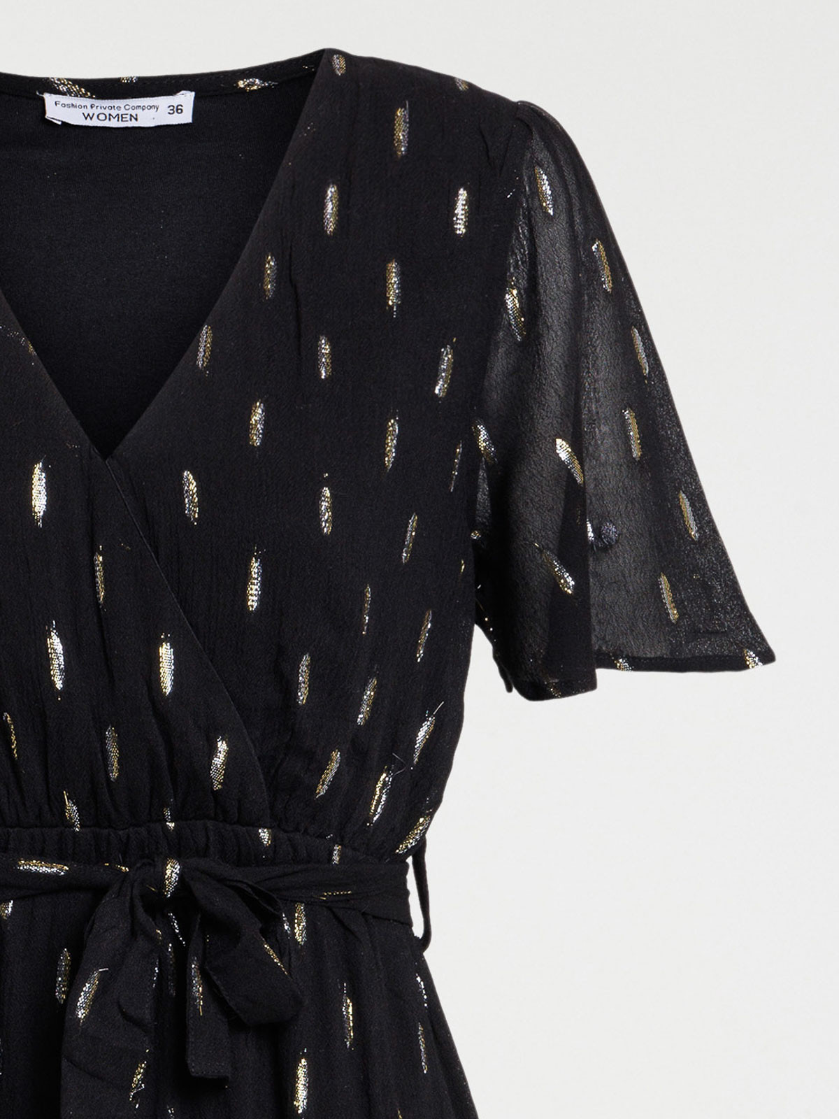 Robe noire ceinturée femme