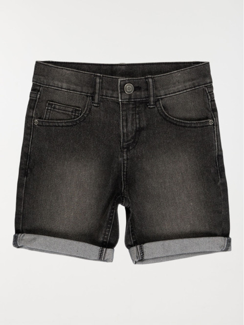 Bermuda jean noir garçon (3-12A)