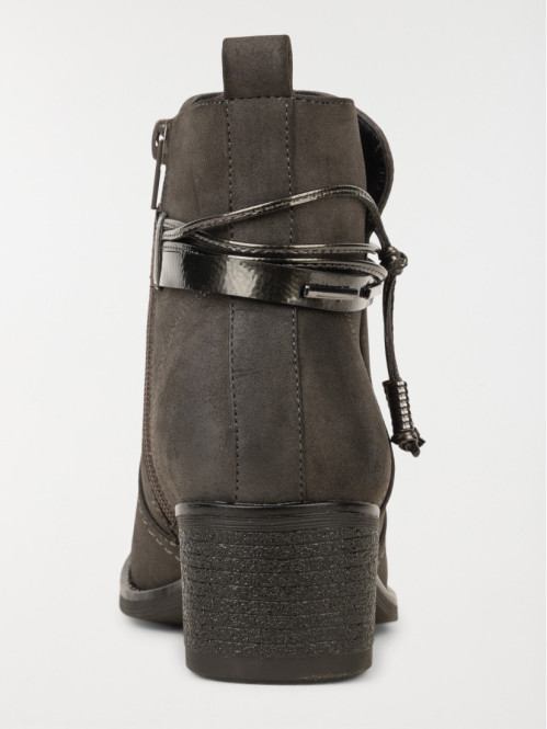 Bottines grises en suédine...