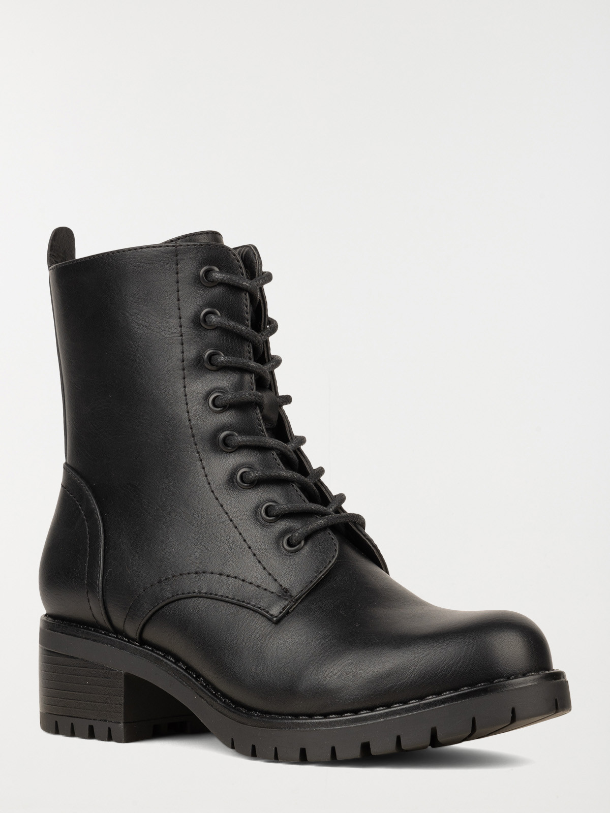 Bottines à lacets noires femme (36-41) Bottines à lacets noires femme (36-41)