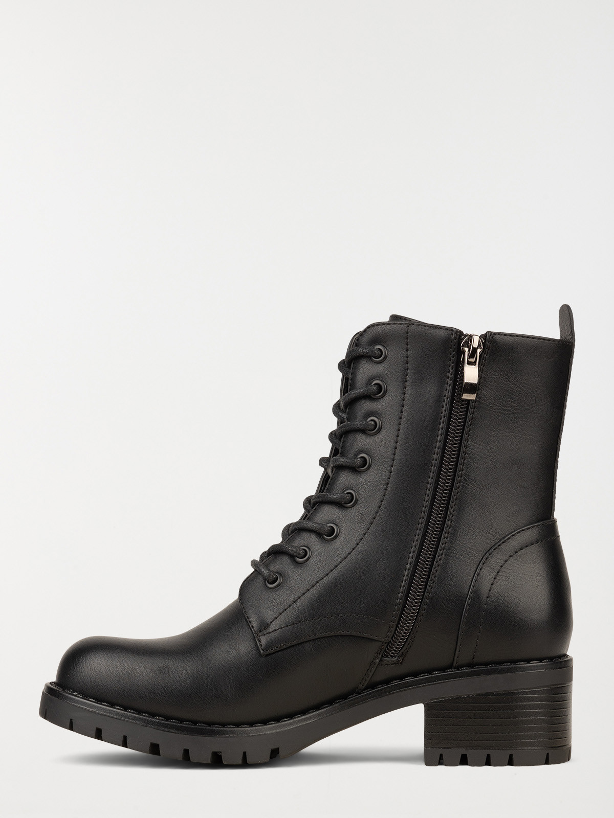 Bottines à lacets noires femme (36-41) Bottines à lacets noires femme (36-41)