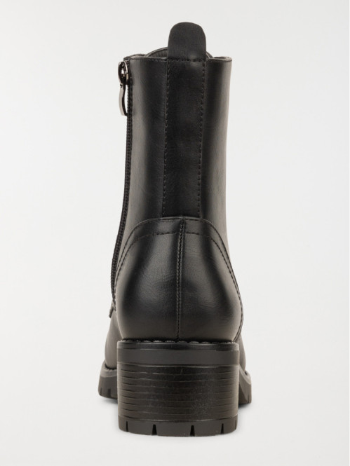 Bottines à lacets noires femme (36-41) Bottines à lacets noires femme (36-41)