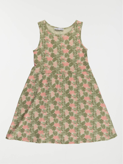 Robe imprimé feuillage fille (3-12A)