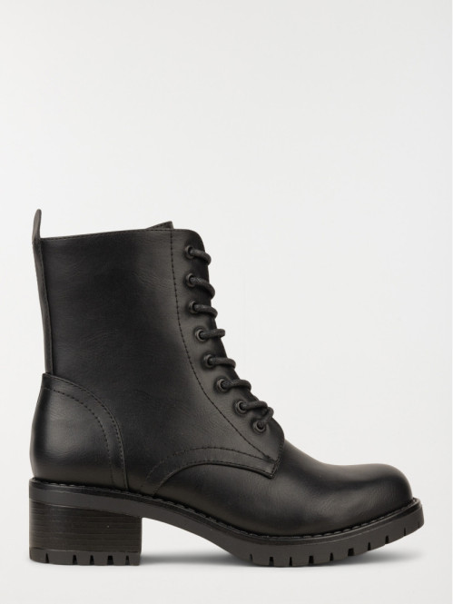 Bottines à lacets noires femme (36-41)