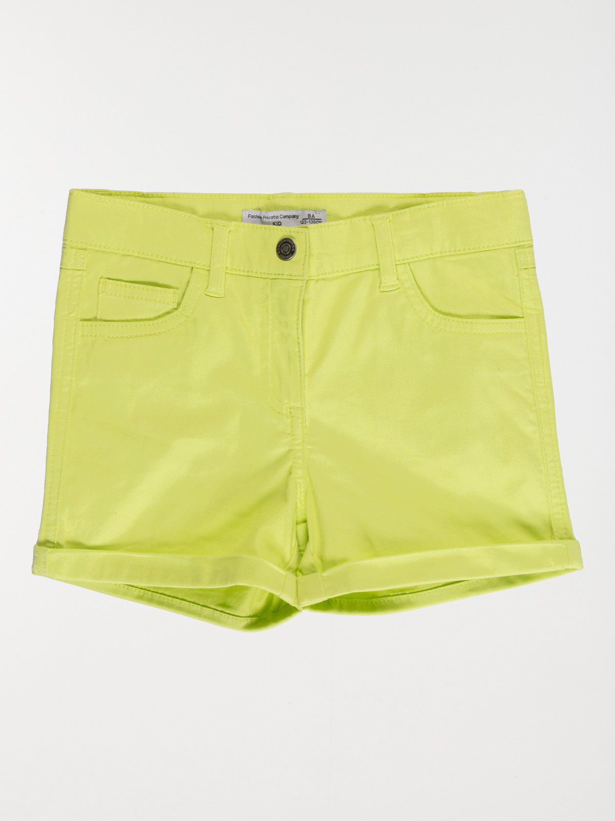 Short basique citron fille (3-12A)
