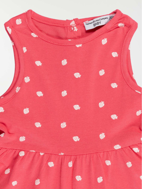 Robe motif fraise fille...