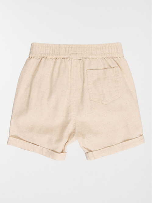 Short garçon blanc cassé...