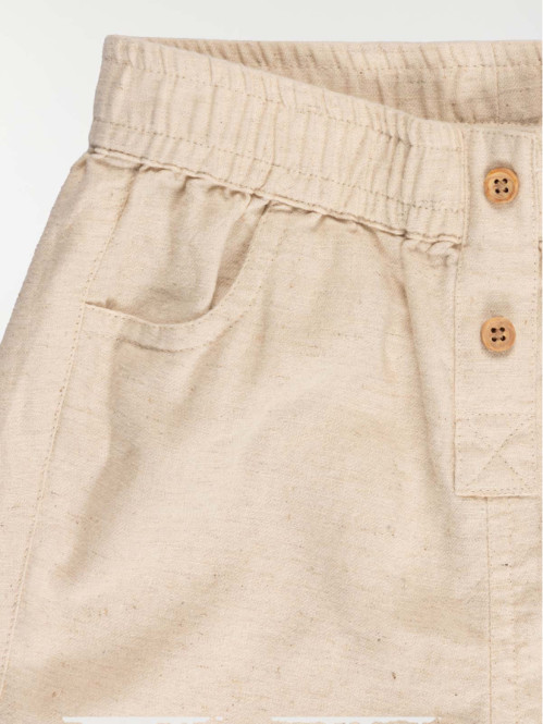 Short garçon blanc cassé...