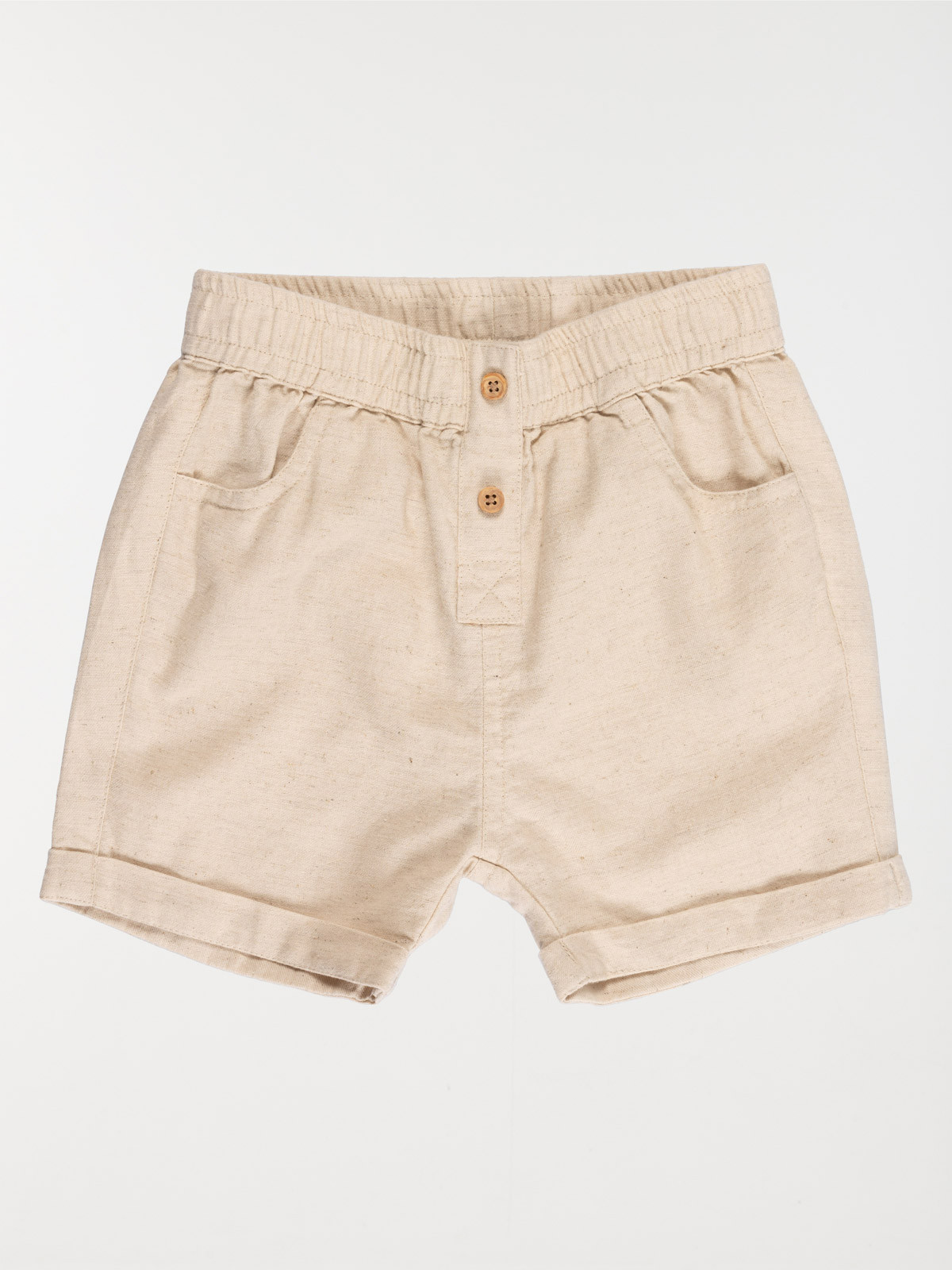 Short garçon blanc cassé (6-36M)