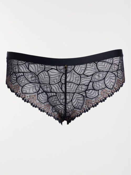 Tanga noir grande taille femme