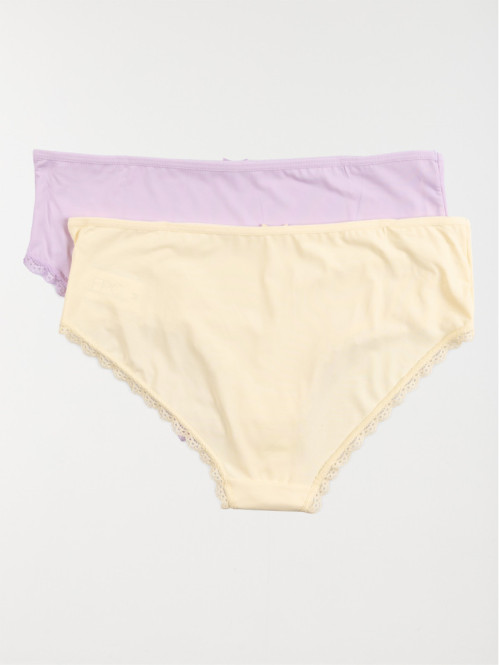 Lot de 2 shorties femme lilas (S-XL) Lot de 2 shorties femme lilas (S-XL)