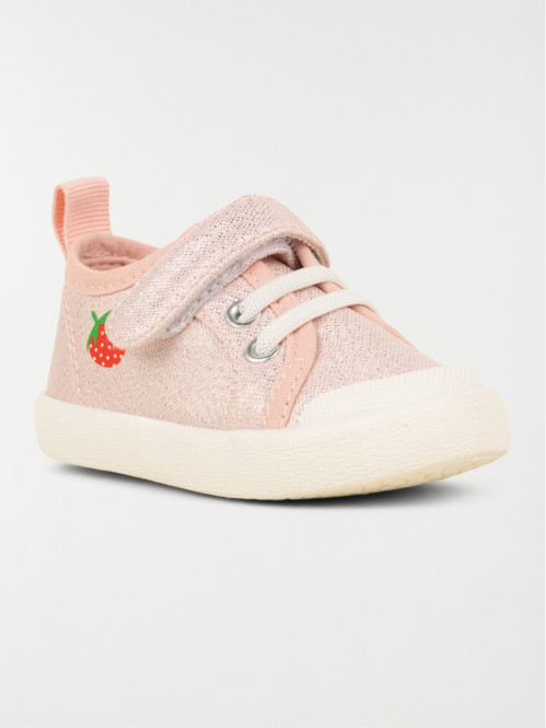 Tennis toile fraise fille (20-23) Tennis toile fraise fille (20-23)