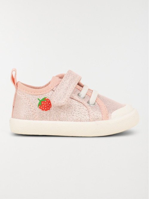 Tennis toile fraise fille (20-23)