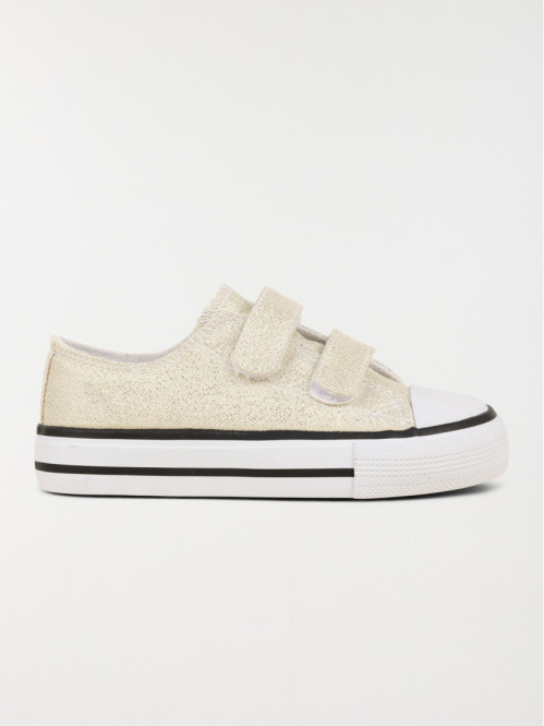 Tennis toile couleur dorée fille (24-30)