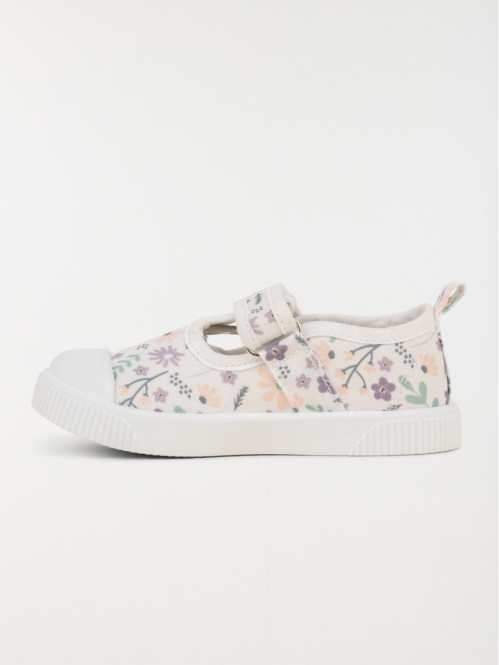 Tennis toile fleurie fille...