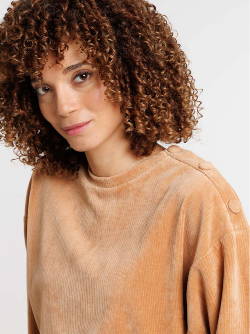 Sweat camel velours femme Sweat camel velours femme